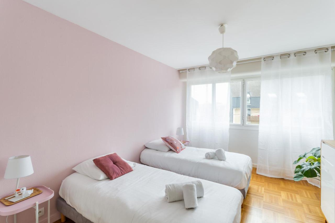 Rosa, Confortable 2 Chambres Avec Parking Dans Le Centre Rennes Dış mekan fotoğraf